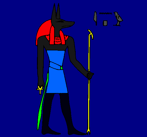 Dibujo Anubis pintado por trueno