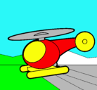 Dibujo Helicóptero pequeño pintado por voli