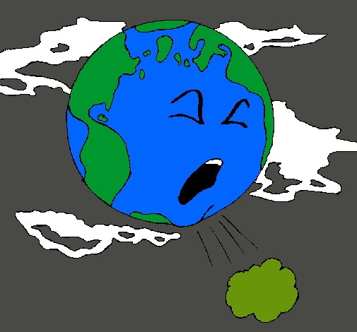 Dibujo Tierra enferma pintado por Ediley
