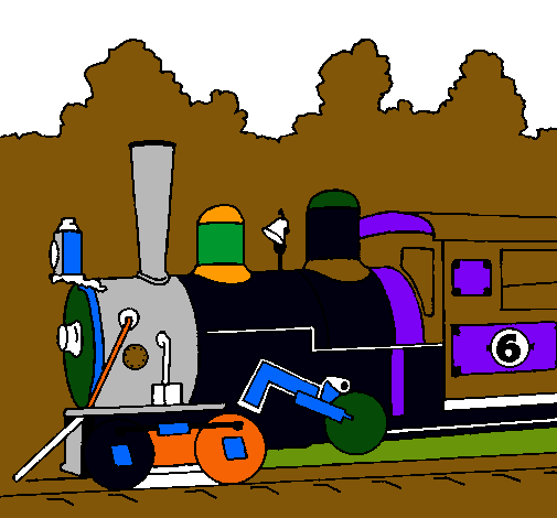 Dibujo Locomotora pintado por Marcus 