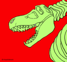 Dibujo Esqueleto tiranosaurio rex pintado por danielm
