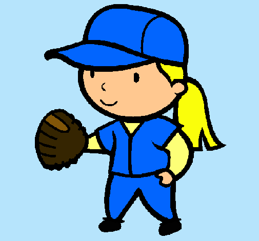 Dibujo Jugadora de béisbol pintado por caro1246