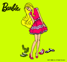 Dibujo Barbie y su colección de zapatos pintado por pumuki