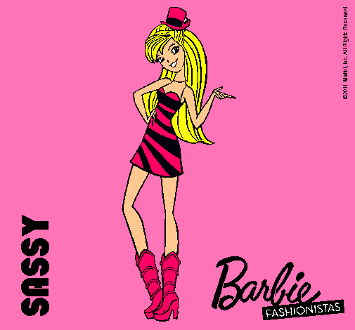 Dibujo Barbie Fashionista 2 pintado por rocio1