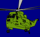 Dibujo Helicóptero al rescate pintado por pocollo