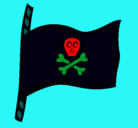 Dibujo Bandera pirata pintado por 040407