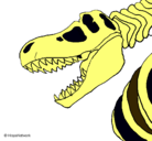 Dibujo Esqueleto tiranosaurio rex pintado por rggjhgjryyey