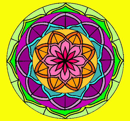 Dibujo Mandala 6 pintado por Dakota