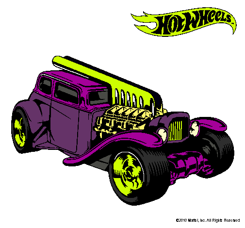 Dibujo Hot Wheels 6 pintado por edelensa