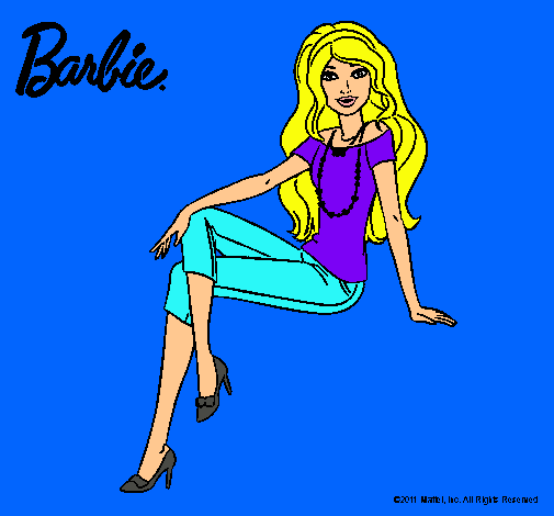 Dibujo Barbie moderna pintado por Valu001