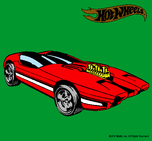 Dibujo Hot Wheels 2 pintado por sebita