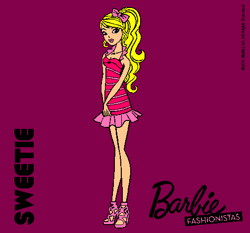 Dibujo Barbie Fashionista 6 pintado por Saara07