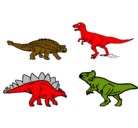 Dibujo Dinosaurios de tierra pintado por viero