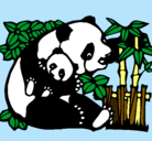 Dibujo Mama panda pintado por PRRRRRRRRRRR