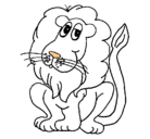 Dibujo León pintado por brunis