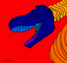 Dibujo Esqueleto tiranosaurio rex pintado por nnlkkhlj