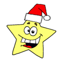 Dibujo estrella de navidad pintado por chul