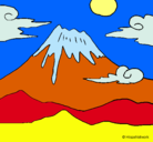 Dibujo Monte Fuji pintado por Iria09