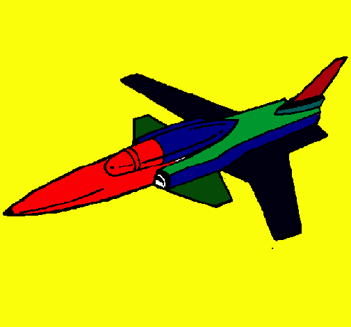 Dibujo Jet pintado por cristopher