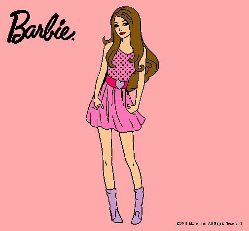 Dibujo Barbie veraniega pintado por agustina12