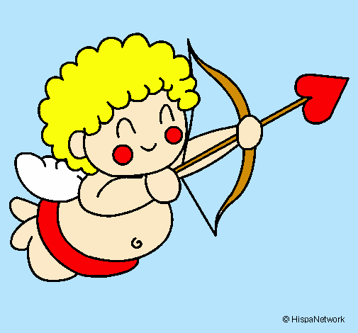 Dibujo Cupido pintado por edutito