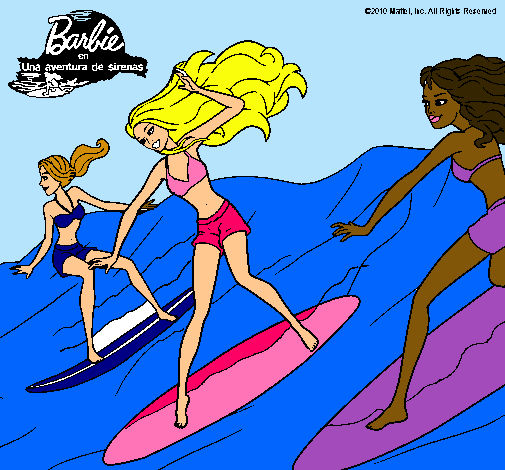 Dibujo Barbie de nuevo con sus amigas pintado por el_eclipse