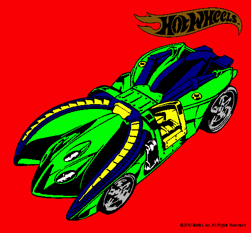 Dibujo Hot Wheels 7 pintado por sebita