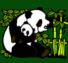 Dibujo Mama panda pintado por jonn