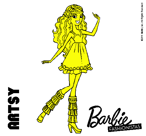 Dibujo Barbie Fashionista 1 pintado por mika23