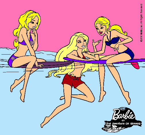 Dibujo Barbie y sus amigas pintado por MichelleGR