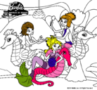 Dibujo Sirenas y caballitos de mar pintado por roly