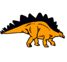 Dibujo Stegosaurus pintado por lilpoli