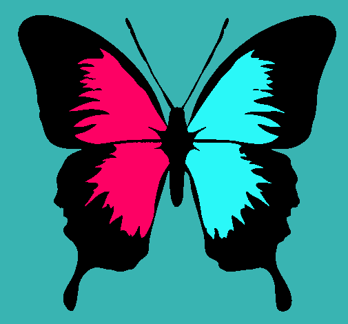 Dibujo Mariposa con alas negras pintado por Miry9-4