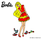 Dibujo Barbie y su colección de zapatos pintado por 963852741