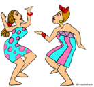 Dibujo Mujeres bailando pintado por 456780943221