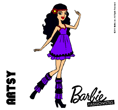 Dibujo Barbie Fashionista 1 pintado por shyrle