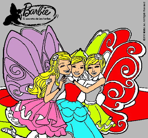 Dibujo Barbie y sus amigas en hadas pintado por lanuvk