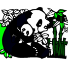 Dibujo Mama panda pintado por jatny