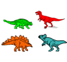 Dibujo Dinosaurios de tierra pintado por gianny