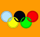 Dibujo Anillas de los juegos olimpícos pintado por marta127