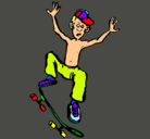 Dibujo Skater pintado por mateo1250