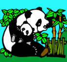 Dibujo Mama panda pintado por PANCHINO4