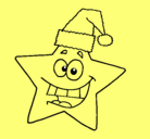 Dibujo estrella de navidad pintado por diego-tari