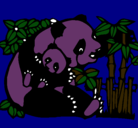 Dibujo Mama panda pintado por gerard1