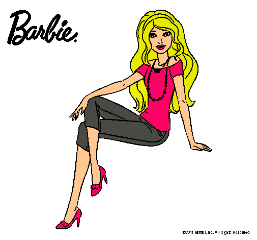 Dibujo Barbie moderna pintado por dani