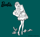Dibujo Barbie y su colección de zapatos pintado por MBJMBBJM