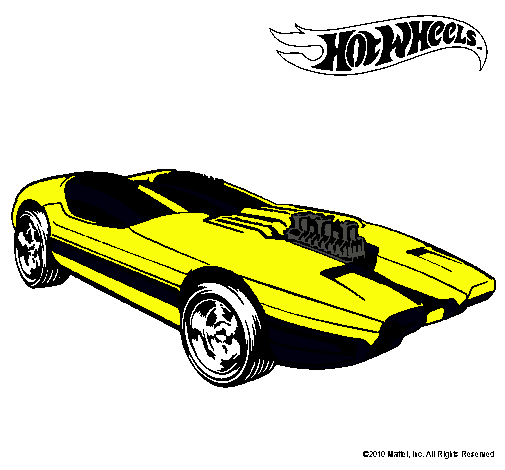 Dibujo Hot Wheels 2 pintado por lean