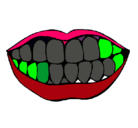 Dibujo Boca y dientes pintado por styryygijhfu