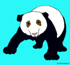 Dibujo Oso panda pintado por silvita