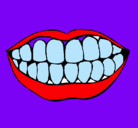 Dibujo Boca y dientes pintado por dioskary